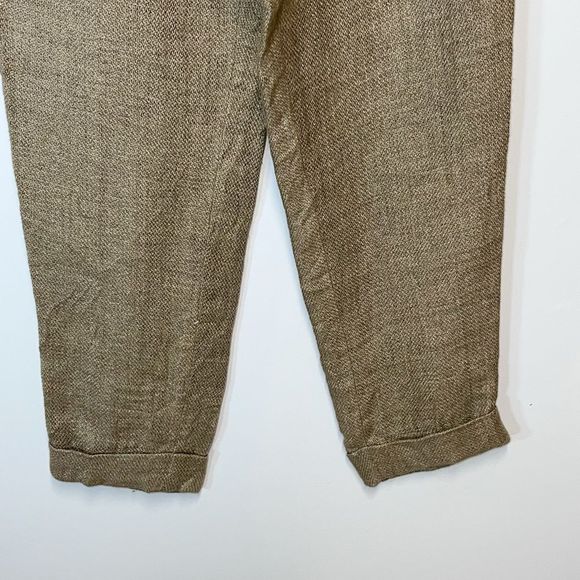 NWT Massimo Dutti Burlap Linen High Waist Pants Womens Sz 8 - Picture 9 of 9